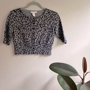 Cheetah Print Crop Cardigan